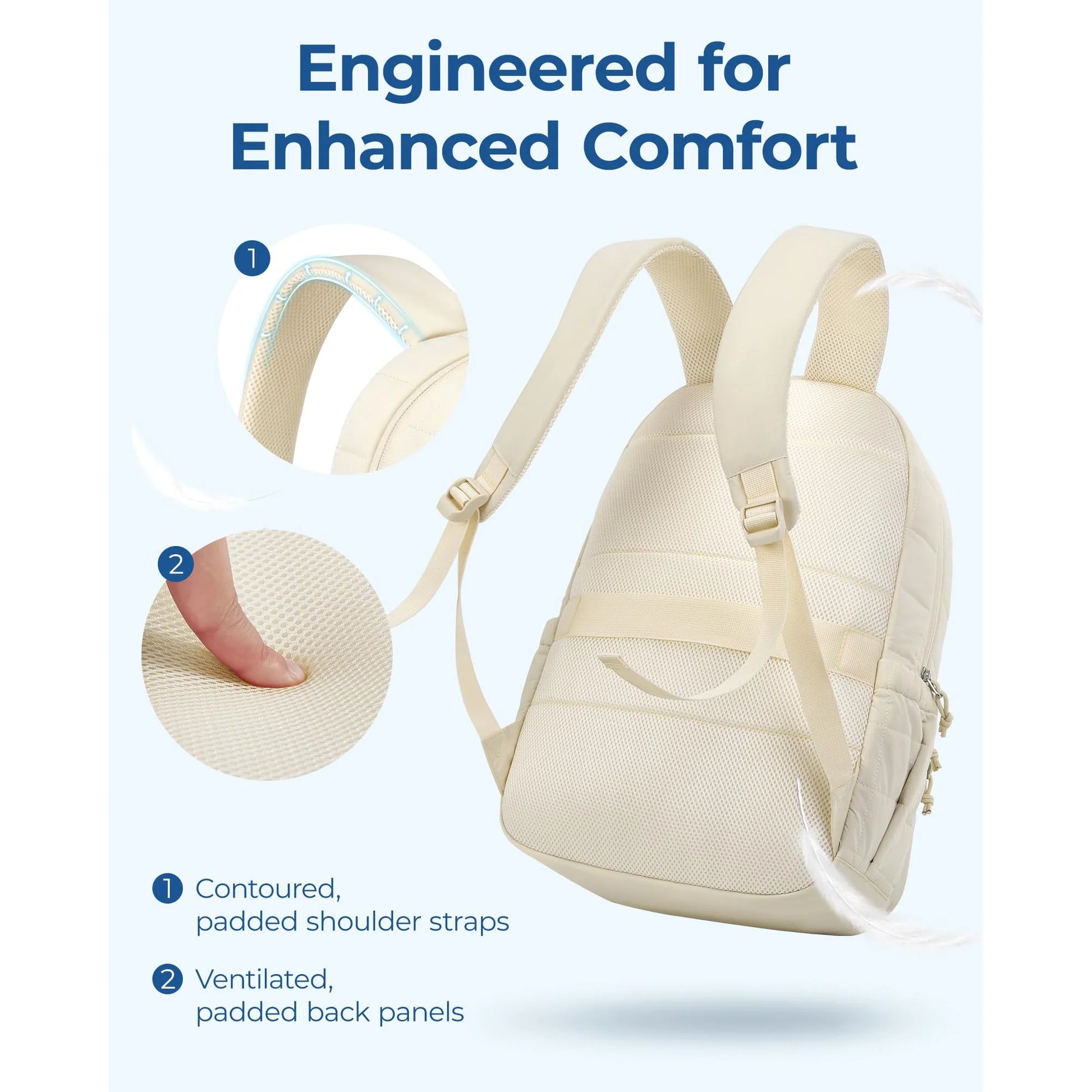 BAGSMART Quilted Mini Backpack – Lightweight, Water-Resistant & Stylish Daily Bag